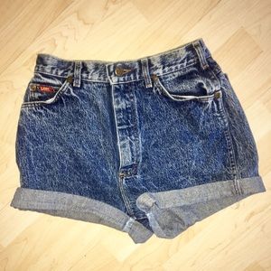 vintage high-waisted lee denim shorts